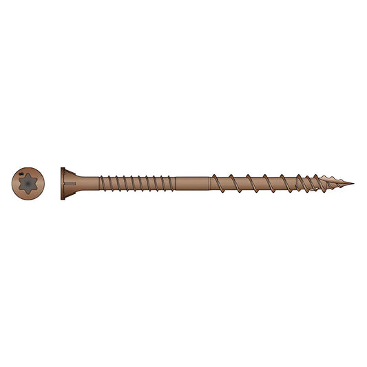 Deck-Drive™ Dsv Wood Screw - #10 X 3 In. T-25, Flat Head, Quik Guard®, Red (5 Lb.)-DSVR3R5LB-SP8463-9019