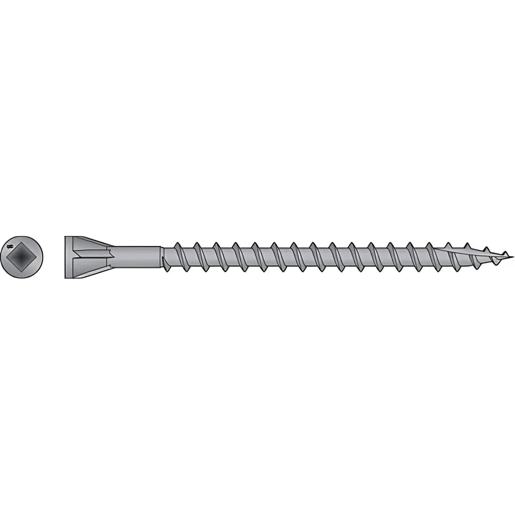 Trim-Head Screw, Type-17 Point - #8 X 3 In. #2U Square Drive, Quik Guard® (1000-Qty)-DTHQ3S-SP3992-4308