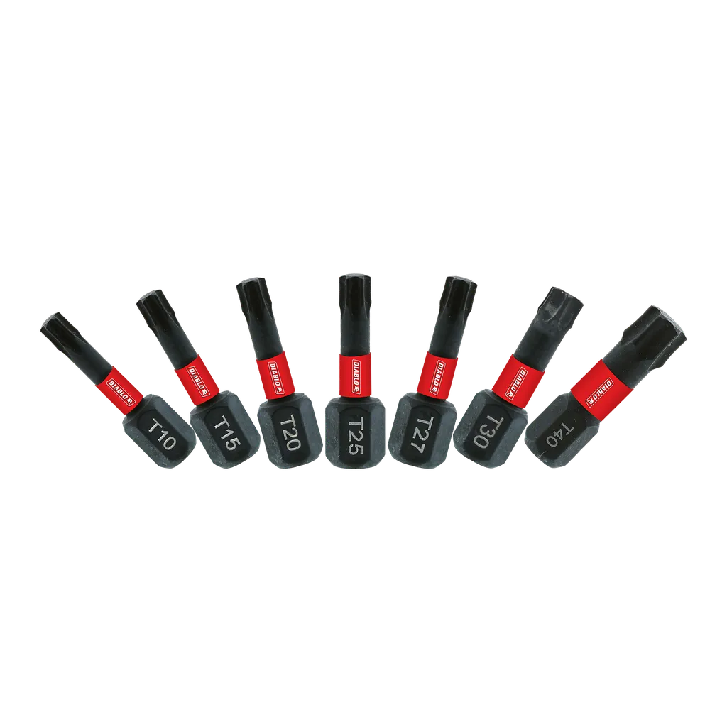 1 in. Torx Security Drive Bit Assorted Pack (7-Piece) | Diablo Tools | PCS