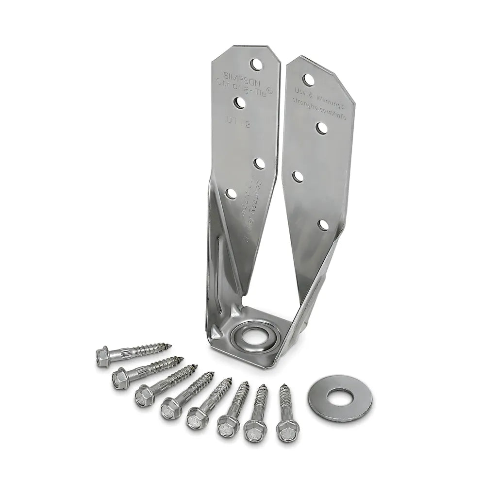 Dtt Stainless-Steel Deck Tension Tie For 2X With 1-1/2 In. Sds Screws-DTT2SS-SP160-261