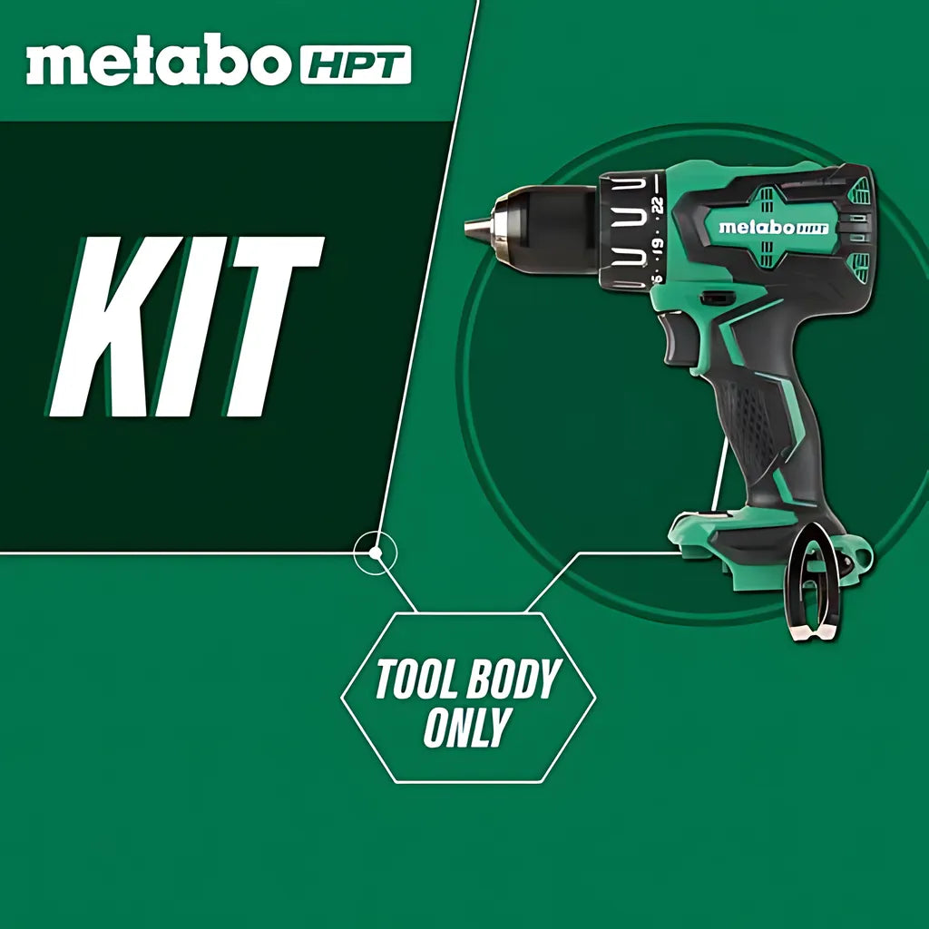 18V Lithium Ion Brushless Hammer Drill | Tool Body Only | Metabo Hpt Dv18Dbfl2Q4-DV18DBFL2Q4M-128