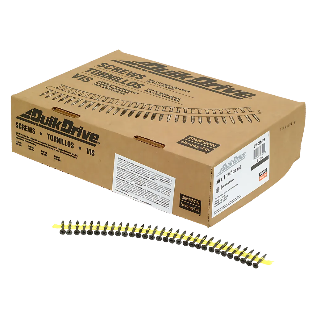 Dwc Drywall Screw (Collated) - #6 X 1-1/4 In. #2 Phillips Bugle-Head (2500-Qty)-DWC114PS-SP396-512