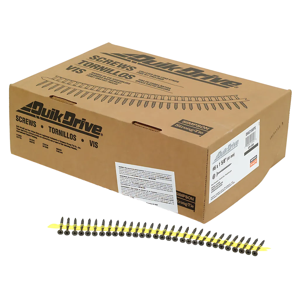 Dwc Drywall Screw (Collated) - #6 X 1-5/8 In. #2 Phillips Bugle-Head (2500-Qty)-DWC158PS-SP1875-2076
