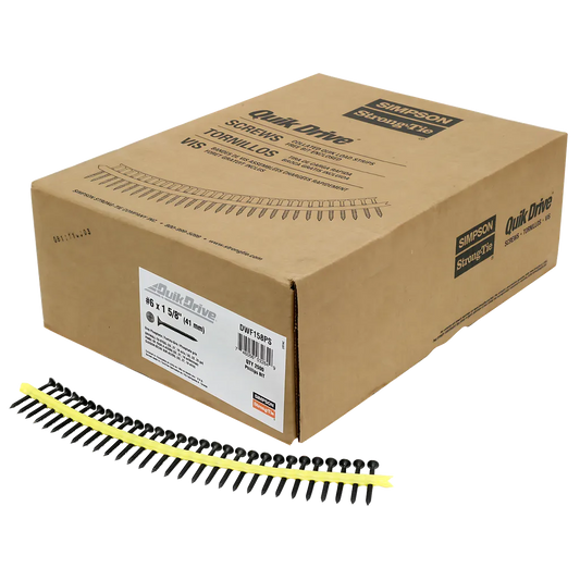 Dwf Drywall-To-Cfs Screw (Collated) - #6 X 1-5/8 In. #2 Phillips Bugle Head (2500-Qty)-DWF158PS-SP8476-9032