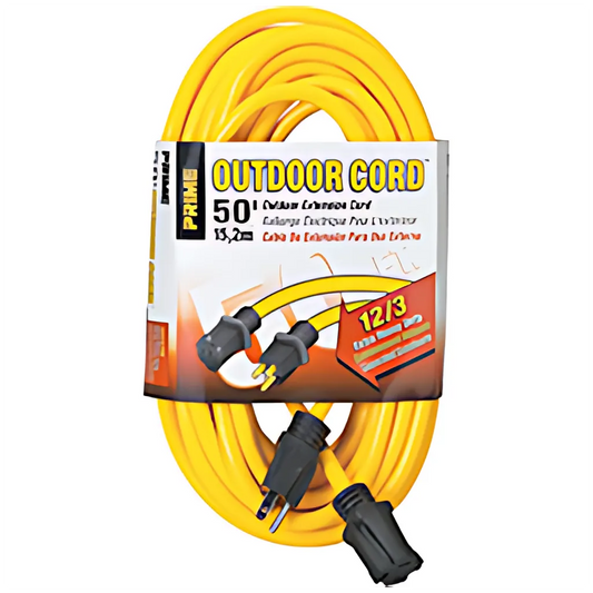 50' FT PRIME EXTENSION CORD FOR ANY OUTDOOR PROJECT - YELLOW-EC500830-8