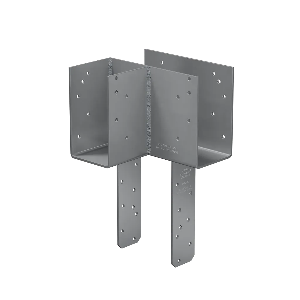 Eccllq L-Shape End Column Cap For 4X Beams, 6X Post W/ Sds Screws, Skewed Left-ECCLLQ464SDS-SP40-124