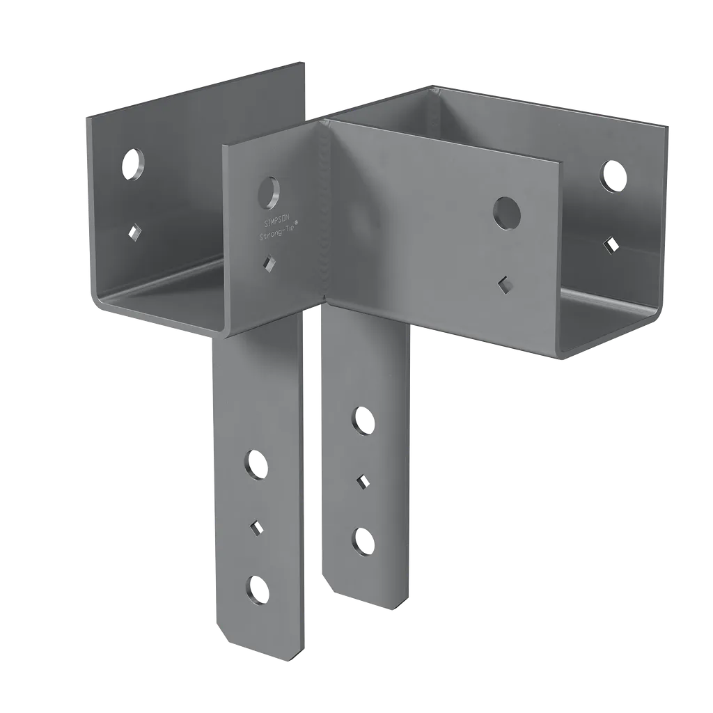 Eccll L-Shape End Column Cap For 4X Beams, 4X Post, Skewed Right-ECCLR444-SP8777-9347