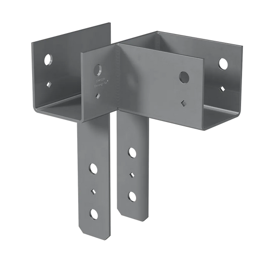 Eccll L-Shape End Column Cap For 4X Beams, 4X Post, Skewed Right-ECCLR444-SP8777-9347