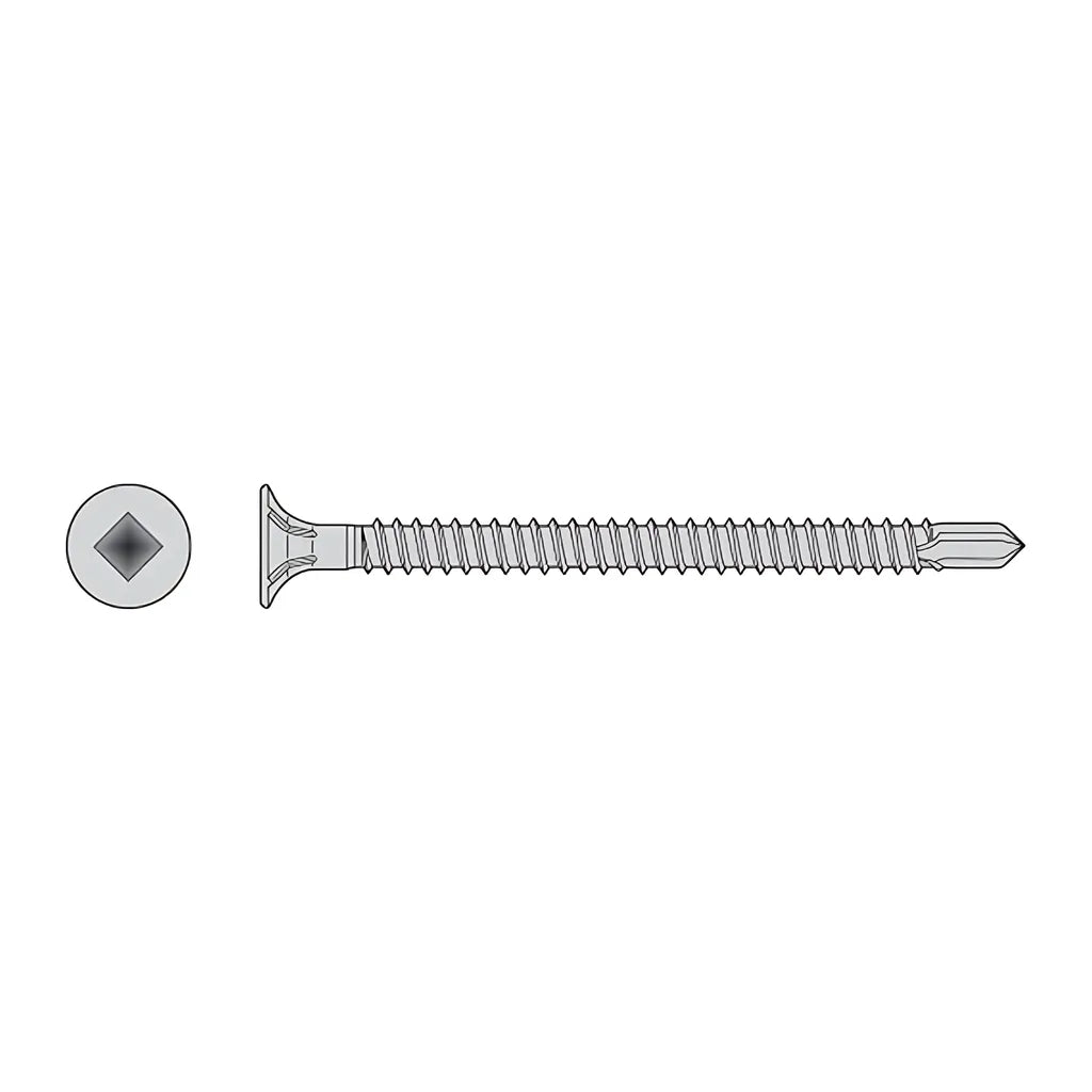 Self-Drilling Fiber-Cement Screw - #8 X 1-5/8 In. #2 Square Drive, Type 410 (1000-Qty)-F08T162WDM-SP278-387