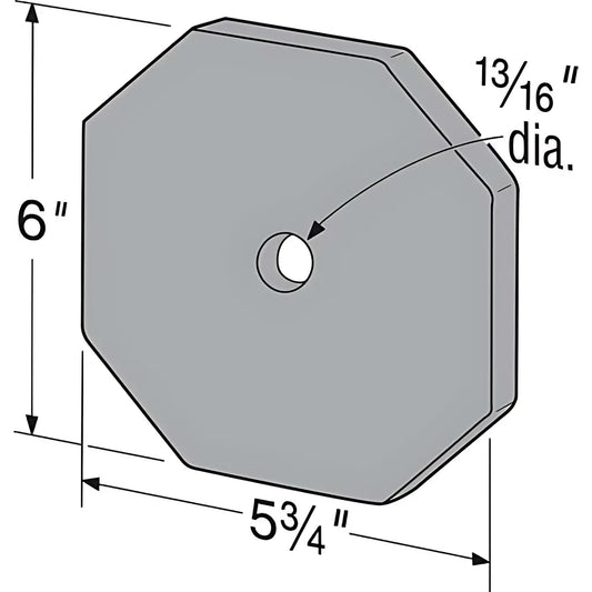 Frfp 7 In. X 9 In. Hdg Retrofit Foundation Plate (Pack Of 5)-FRFPHDG-SP8764-9333