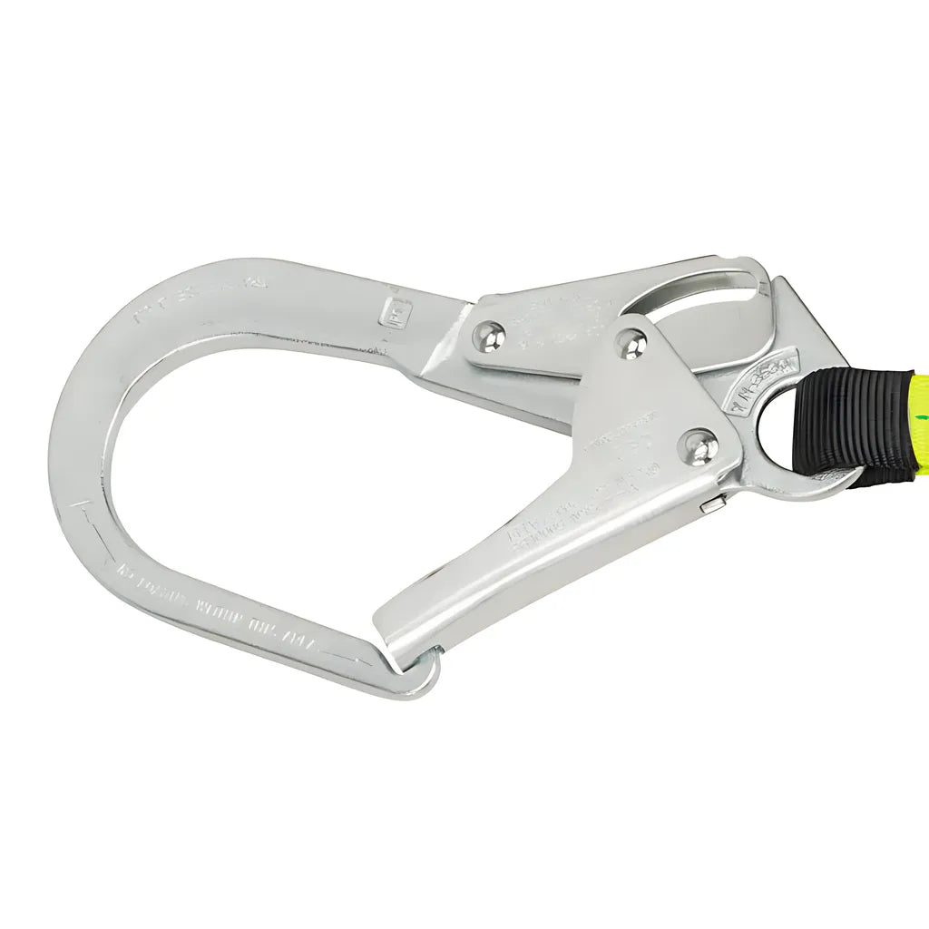 Pro 6' Stretch Energy Absorbing Lanyard: Rebar Hook, Rescue Ring FS578-6616