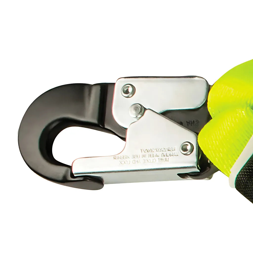 Pro 6' Stretch Internal Energy Absorbing Lanyard: Dual Leg, Alu Rebar Hooks FS596-ALU-6623