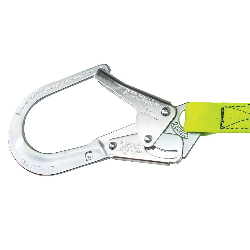 Pro 6' Stretch Internal Energy Absorbing Lanyard: Dual Leg, O-Ring, Rebar Hooks FS66150-6644