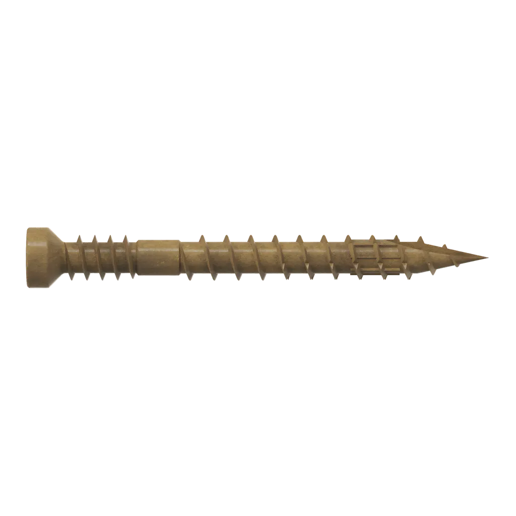 Finish Trim Screw - #7 X 1-1/2 In. T10, Trim-Head, Quik Guard®, Tan (100-Qty)-FT07112R100-SP1478-1660