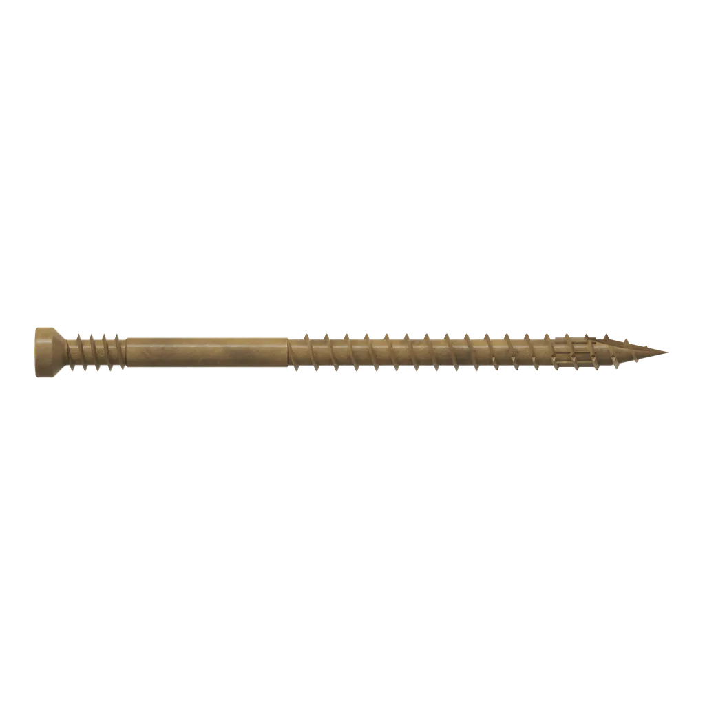 Finish Trim Screw - #7 X 2-1/2 In. T10, Trim-Head, Quik Guard®, Tan (400-Qty) (Pack Of 6)-FT07212R400-SP352-464