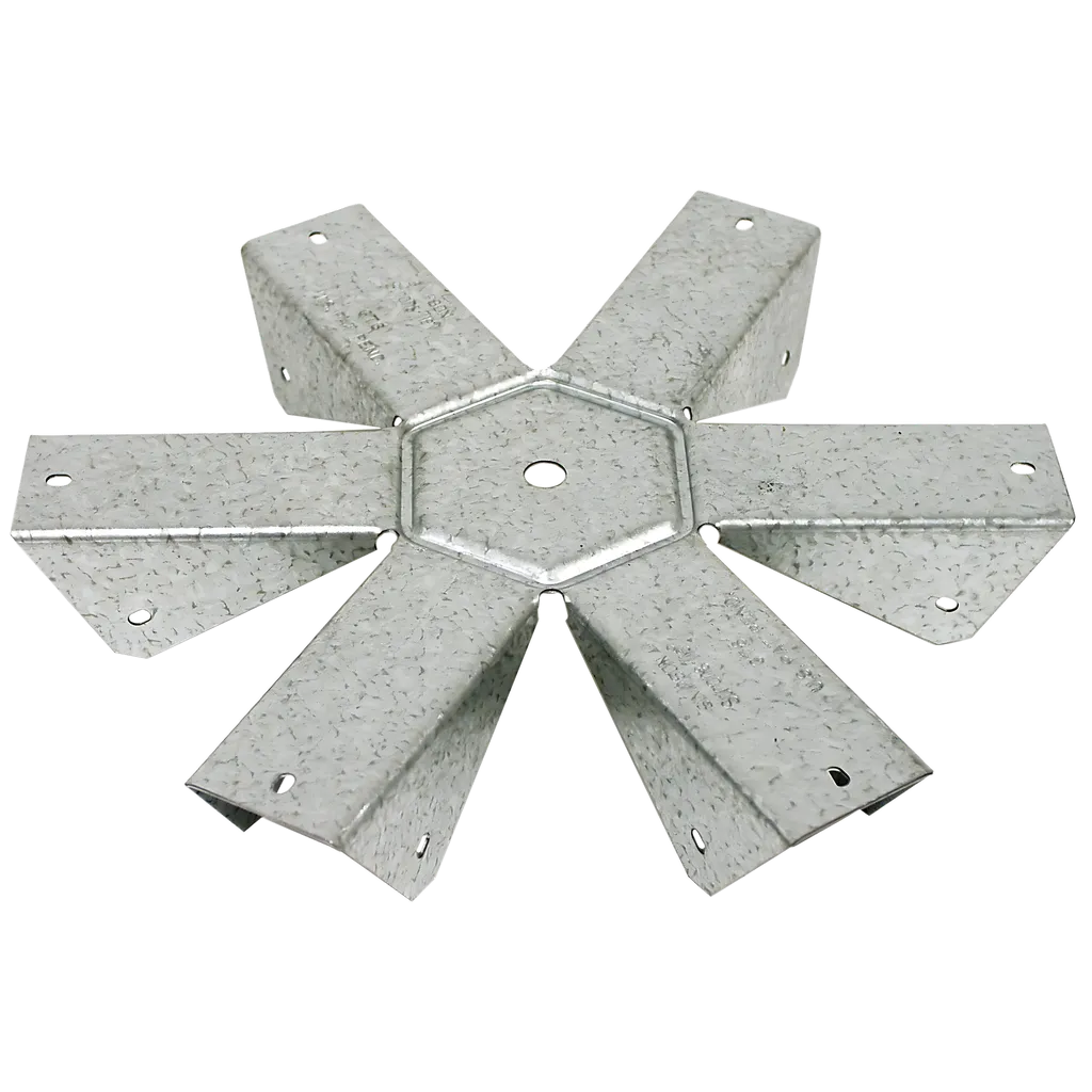 Gt Zmax® Galvanized 18-Gauge Gazebo Tie For 6-2X Rafters, Center (Pack Of 8)-GT6Z-SP70-159