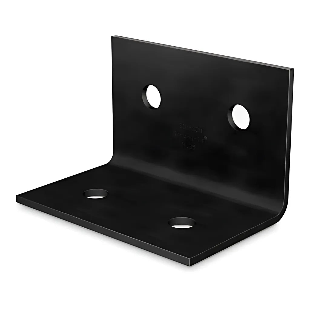Hlgpc 5 In. X 7 In. Black Powder-Coated Ornamental Heavy Angle With Gusset-HL57GPC-SP4881-5244
