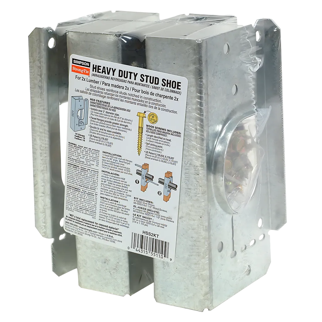 Hss Galvanized Stud Shoe For 2X, With Strong-Drive® Sds Screws (4-Qty) (Pack Of 10)-HSS2KT-SP9021-9603