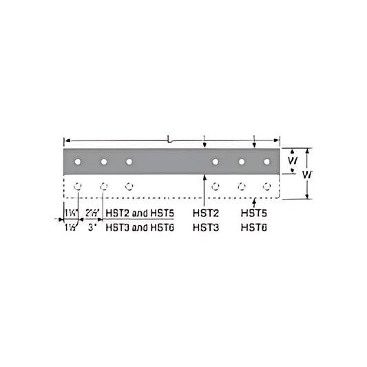 Hst 6 In. X 25-1/2 In. 3-Gauge Heavy Strap Tie-HST6-SP140-241