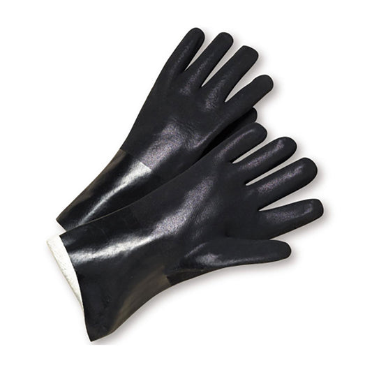 West Chester J1017RF PVC Dipped Glove with Jersey Liner and Rough Sandy Finish - 10" Length