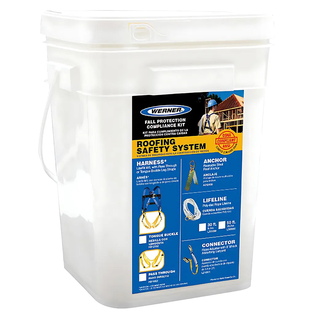 K111201 Roofing Kit, 50Ft Basic, Pass-Thru Buckle Harness K111201-2106