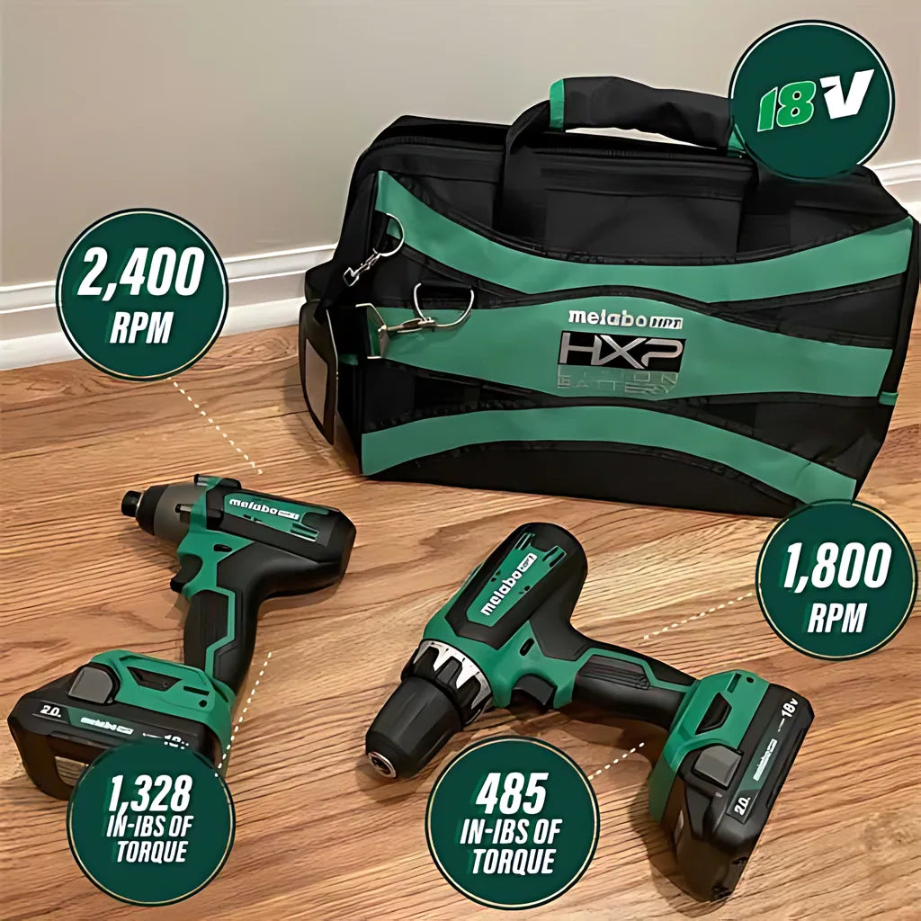 18V Brushed Hammer Drill And Impact Driver Combo Kit-KC18DFX-934