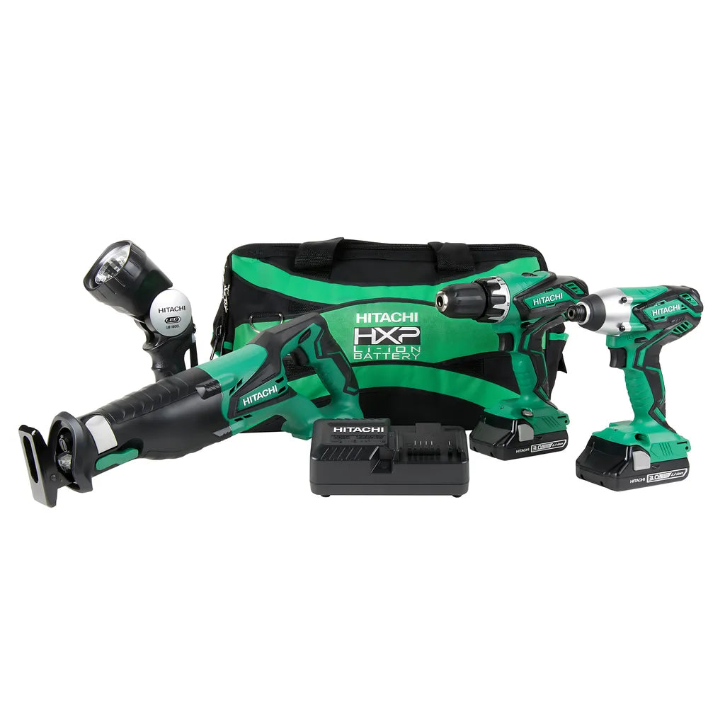 18 Volt 4 Piece Cordless Combo Kit-KC18DG4L-935