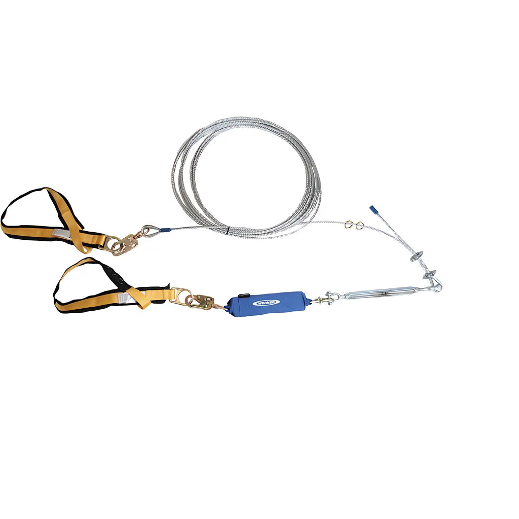 L103030 30Ft 2-Man Cable Horizontal Lifeline System, Cross-Arm Strap L103030-2127