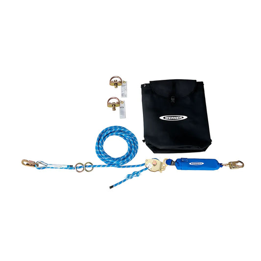 L120100 100Ft 2-Man Rope Horizontal Lifeline System, D-Bolt Anchor, Rope Tensioner L120100-2131