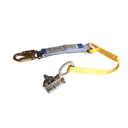 L240001 Stainless Steel Trailing Rope Grab W/Shock Absorbing Lanyard L240001-2156