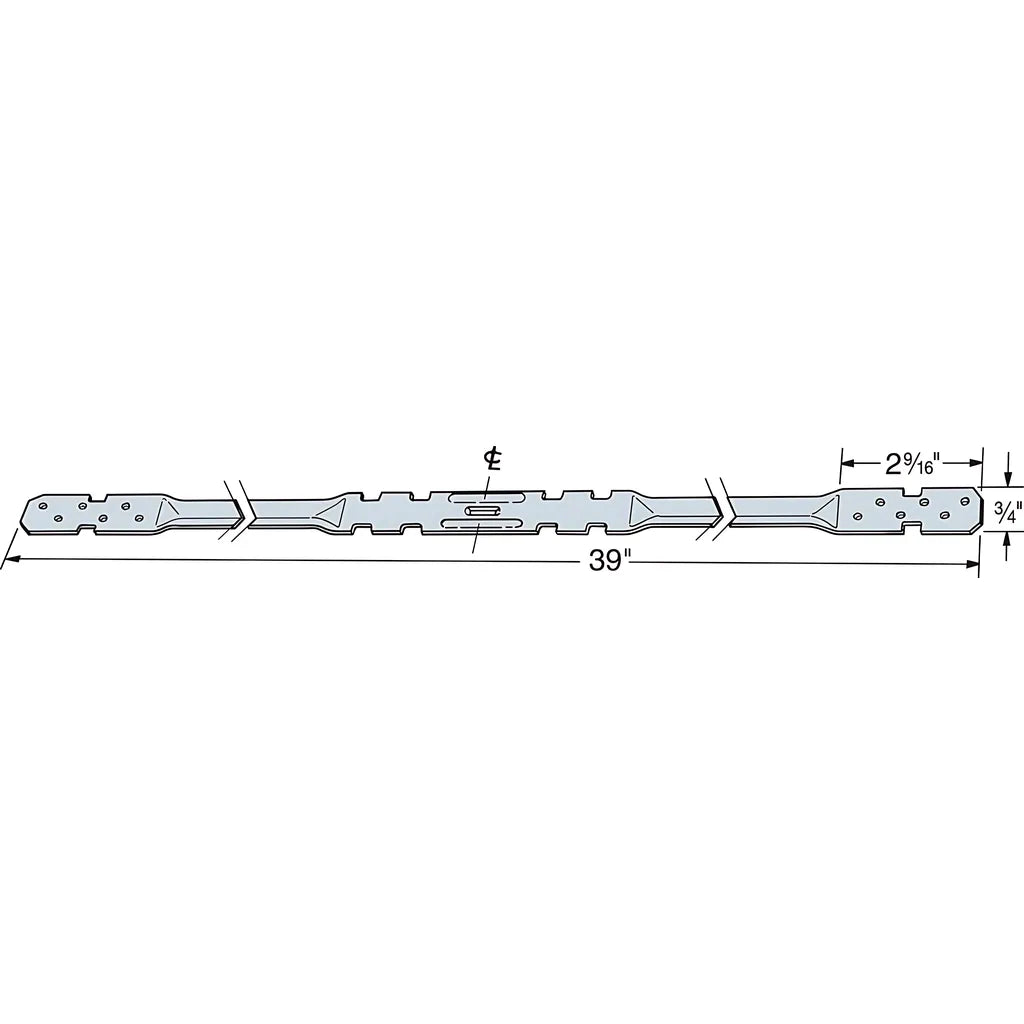 Ltb 39 In. 22-Gauge Galvanized Tension Bridging (Pack Of 100)-LTB40-SP2249-2473