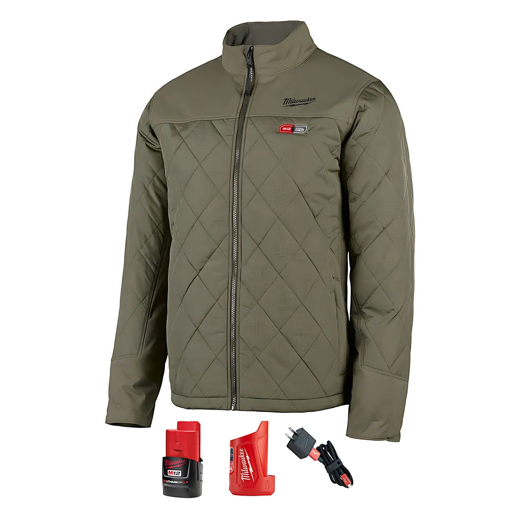 M12 Heated Axis Jacket Kit 2X (Olive Green)-Milwaukee-203OG-212X-8985