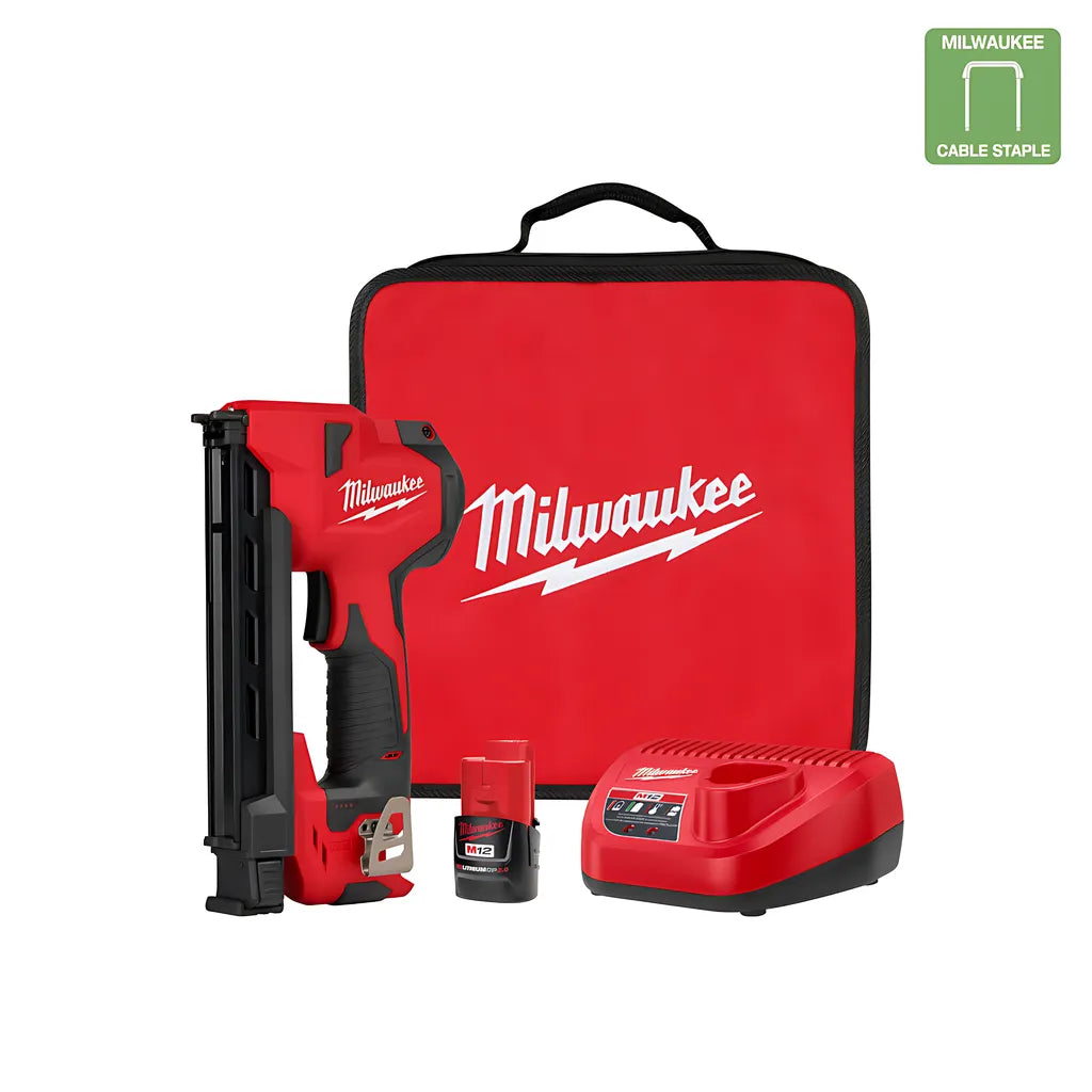 M12 Cable Stapler Kit-Milwaukee-2448-21-8905