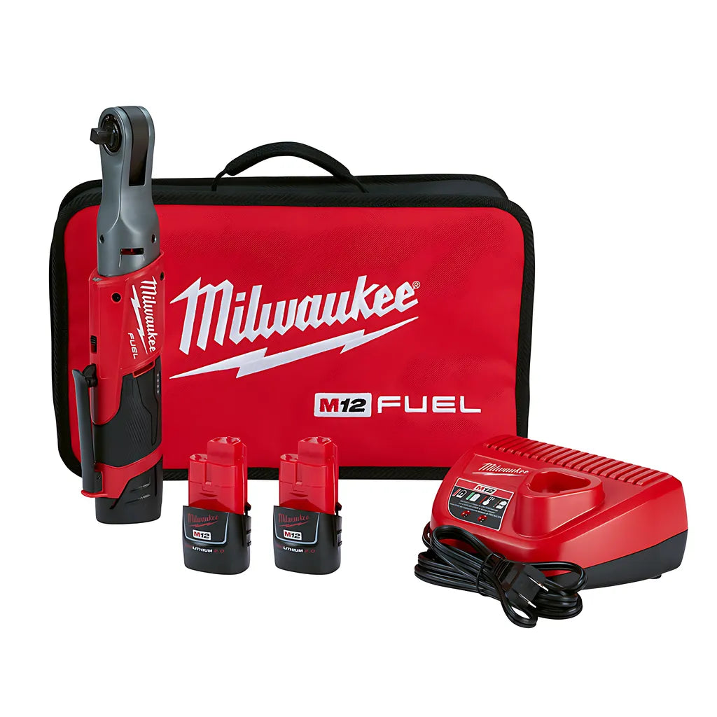 M12 Fuel 3/8 In. Ratchet 2 Battery Kit-Milwaukee-2557-22-8757