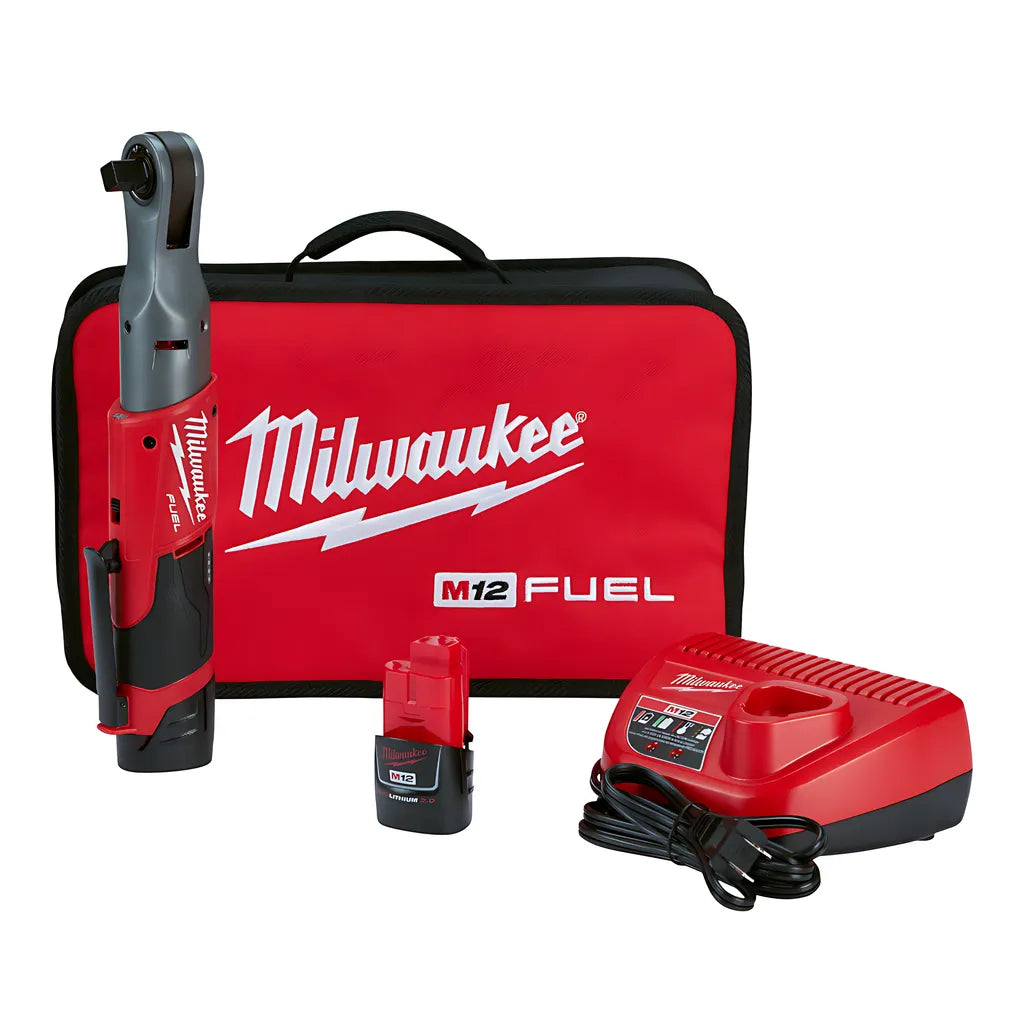 M12 Fuel 1/2 In. Ratchet 2 Battery Kit-Milwaukee-2558-22-8711