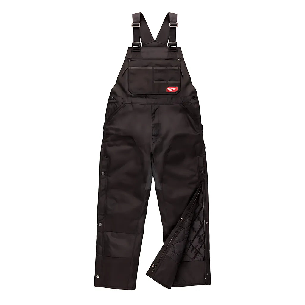 Gridiron Zip-To-Thigh Bib Overall - Black (Short)-Milwaukee-261B-XLS-8259