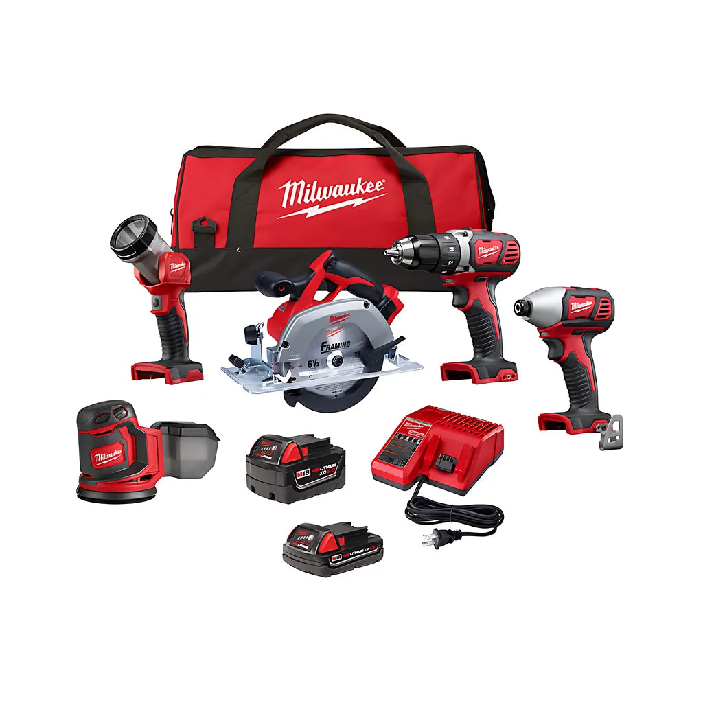 M18 5 Pc Combo Kit-Milwaukee-2696-25C-9729