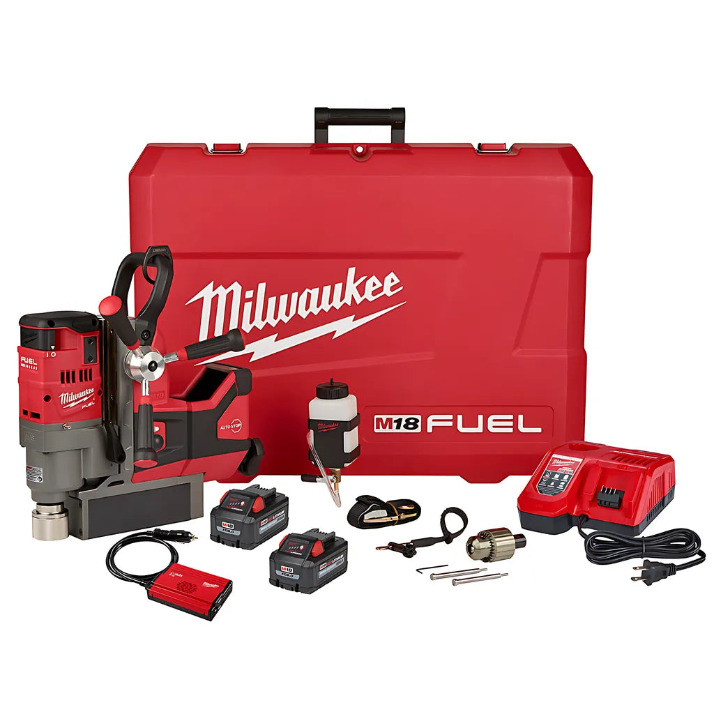 M18 Fuel 1-1/2" Lineman Magnetic Drill Kit-Milwaukee-2788-22HD-9351