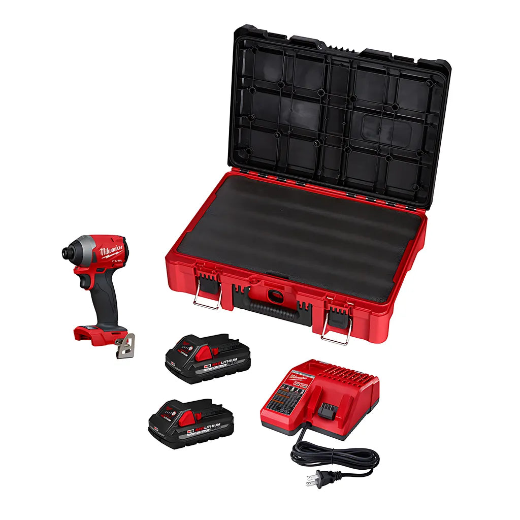 M18 Fuel 1/4" Impact Driver W/ Packout Kit-Milwaukee-2853-22PO-9341