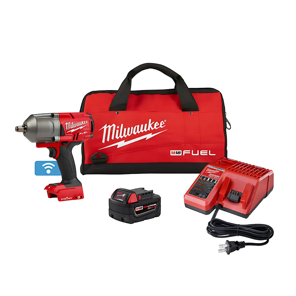 M18 Fuel 1/2" High Torque Impact Wrench W/ Friction Ring W/ One-Key Kit-Milwaukee-2863-21P-9314