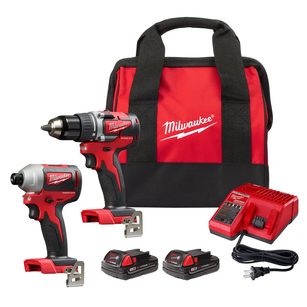 M18Compact Brushless Drill Driver/Impact Driver Combo Kit-Milwaukee-2892-22CT-9984