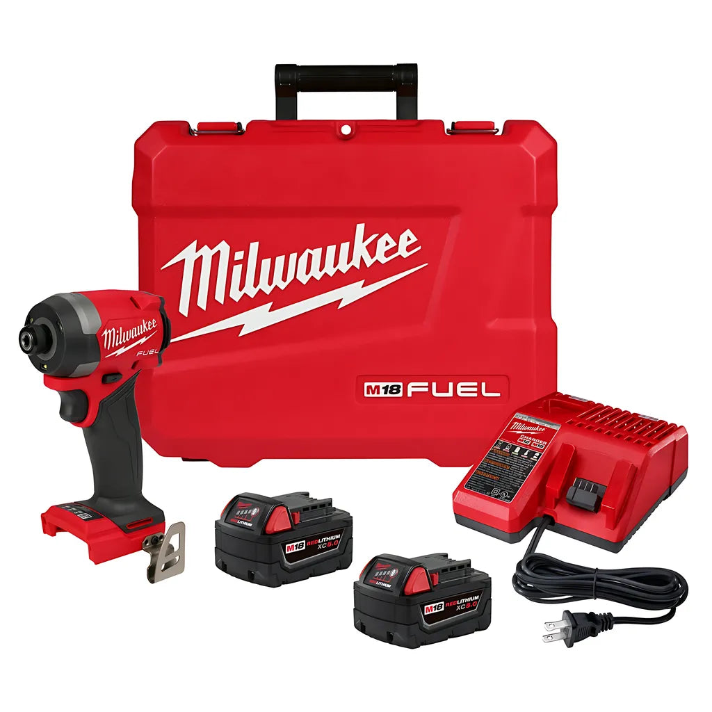 M18 Fuel 1/4" Hex Impact Driver Kit-Milwaukee-2953-22-9338