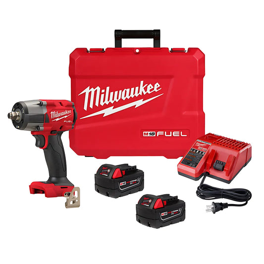 M18 Fuel™ 1/2" Mid-Torque Impact Wrench W/ Friction Ring Kit-Milwaukee-2962-22R-9319
