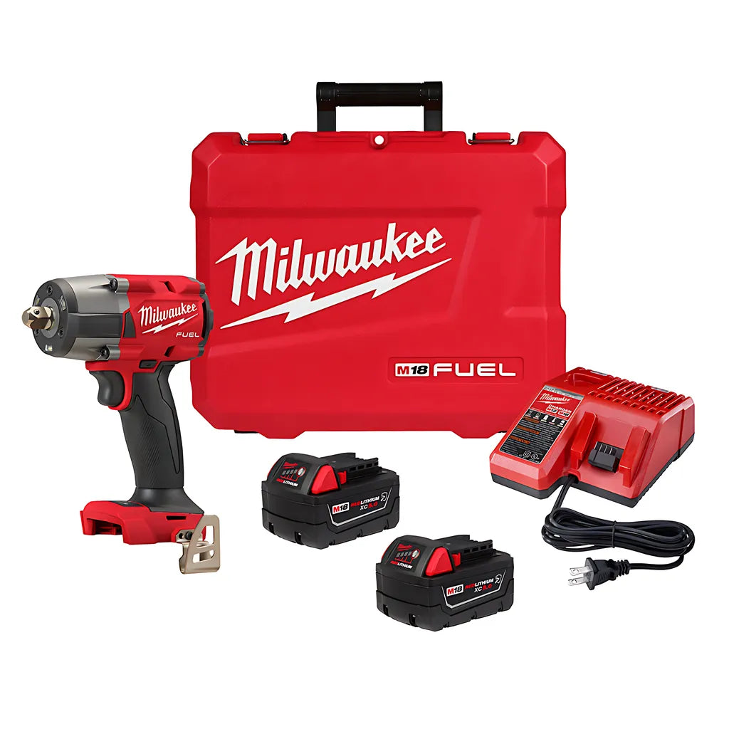 M18 Fuel 1/2" Mid-Torque Impact Wrench W/ Pin Detent Kit-Milwaukee-2962P-22R-9320