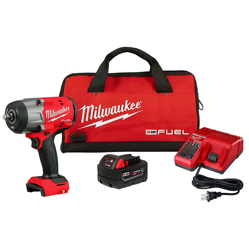 M18 Fuel 1/2" High Torque Impact Wrench W/ Friction Ring Kit-Milwaukee-2967-21B-9310