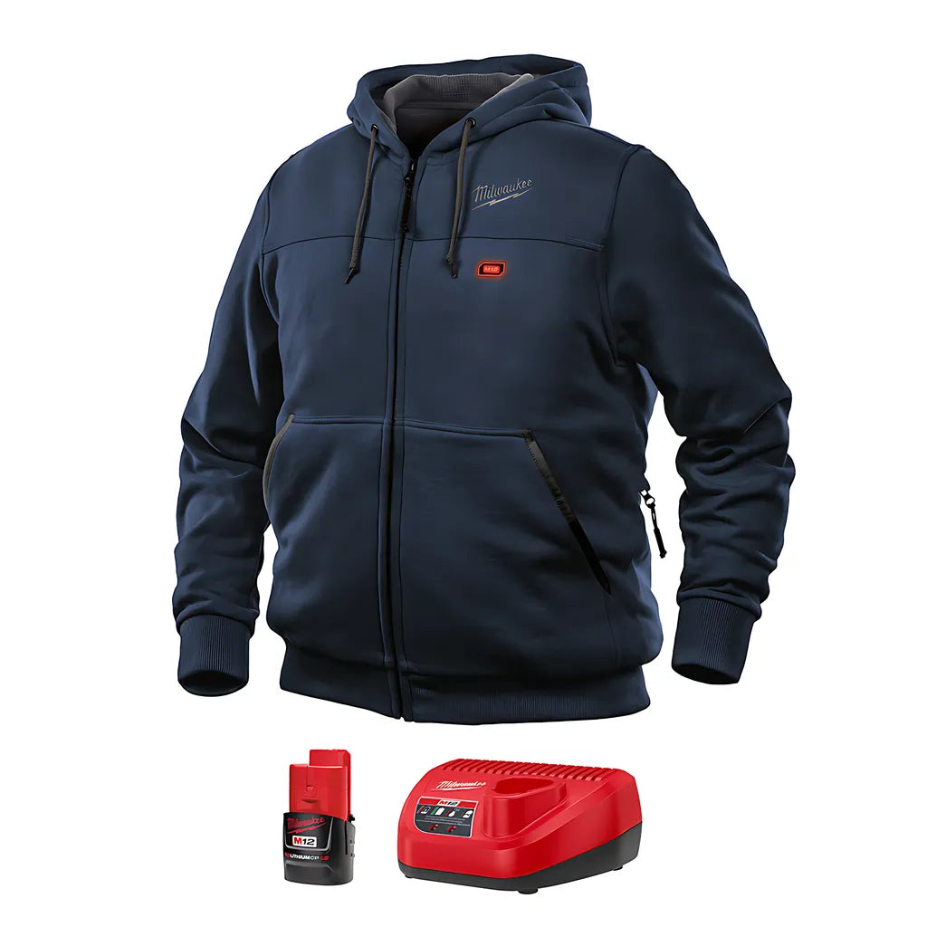 M12 Heated Hoodie Kit S (Navy Blue)-Milwaukee-302BL-21S-9071