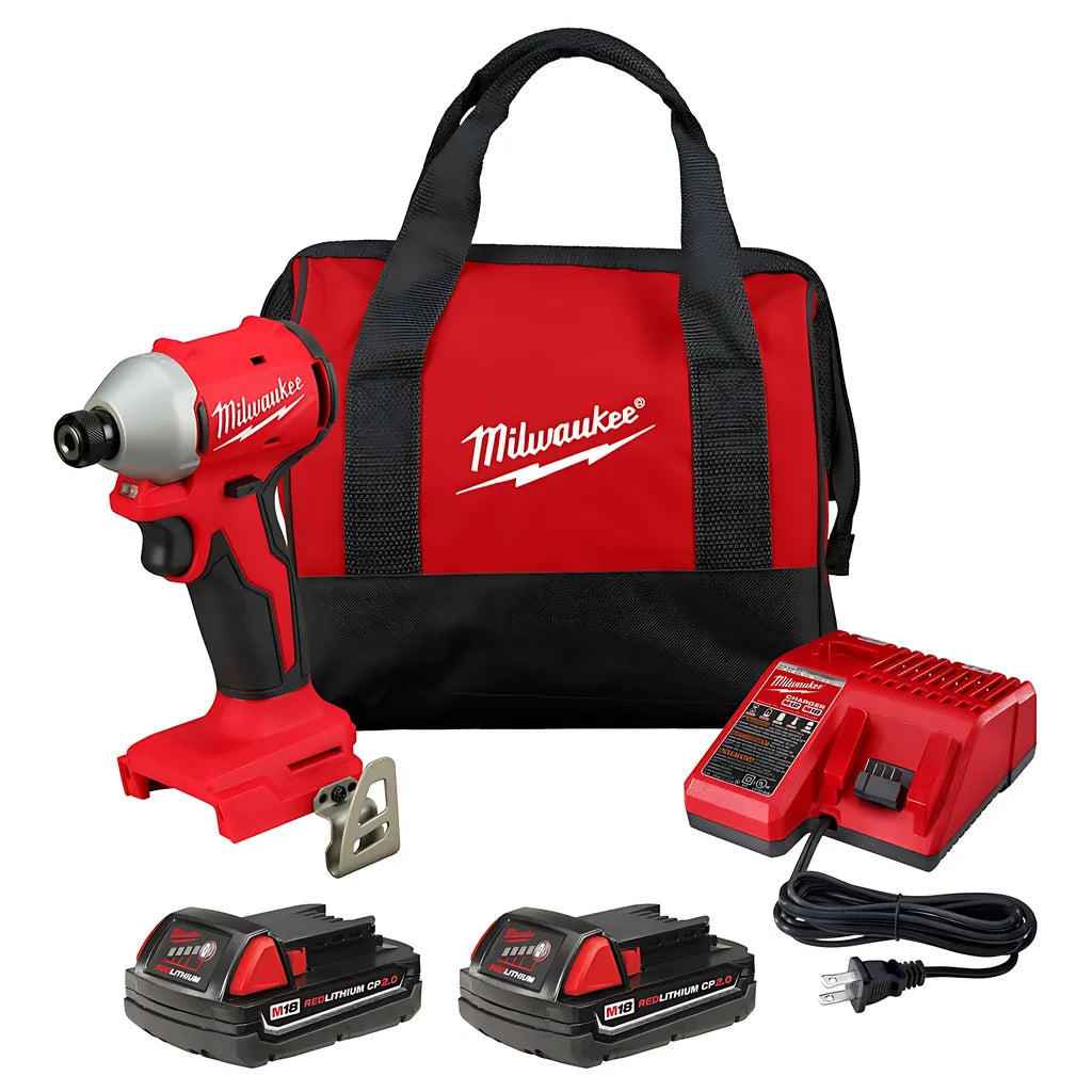 M18 Compact Brushless 1/4" Hex Impact Driver Kit-Milwaukee-3650-22CT-9798
