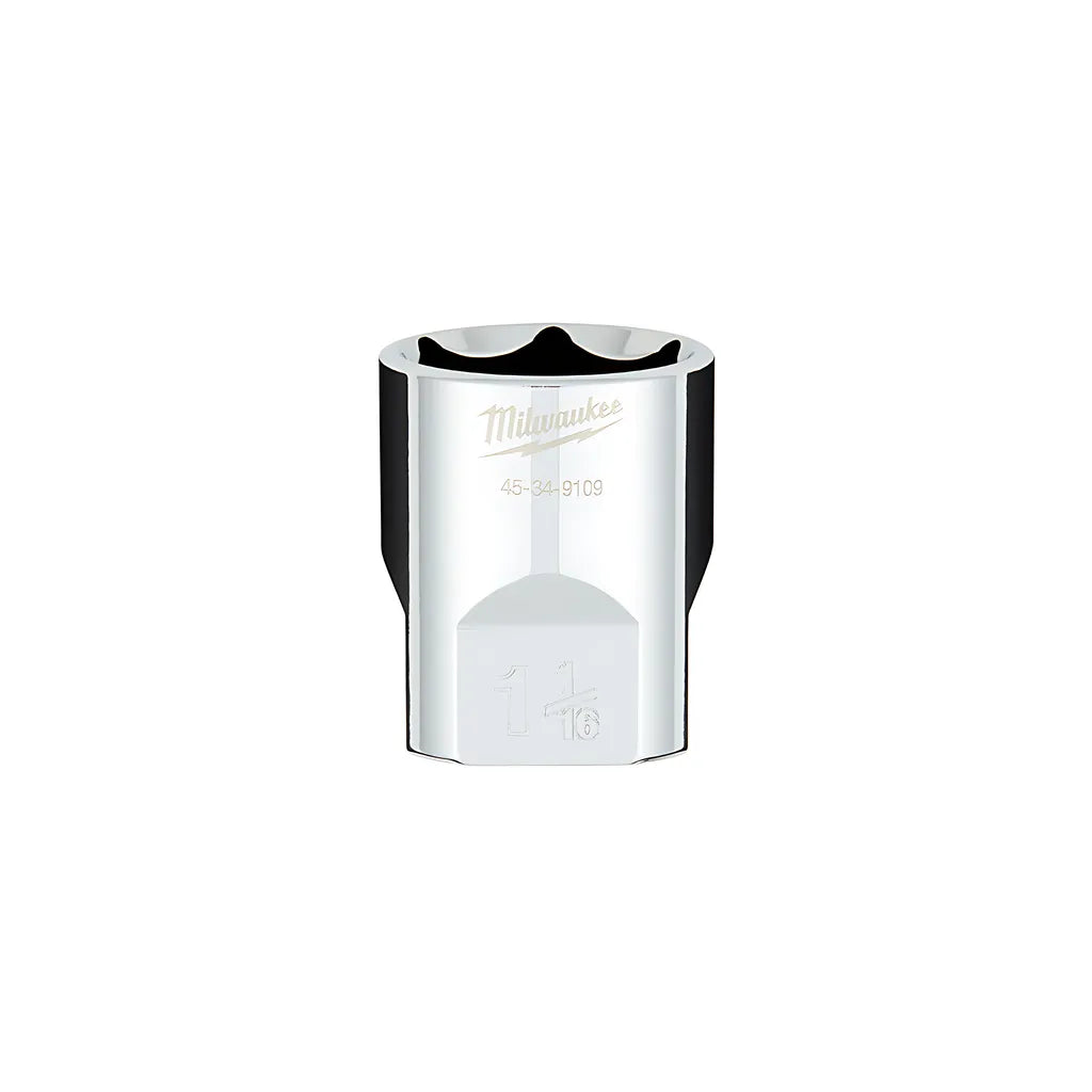 1/2 In. Drive 1-1/16 In. Sae 6-Point Socket With Four Flat Sides-Milwaukee-45-34-9109-3641
