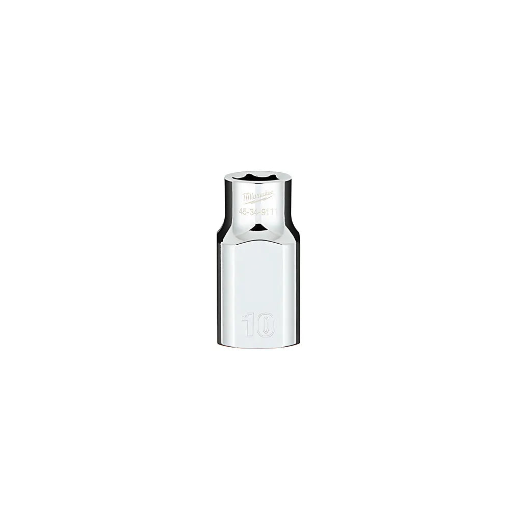 1/2 In. Drive 10Mm Metric 6-Point Socket With Four Flat Sides-Milwaukee-45-34-9111-3638