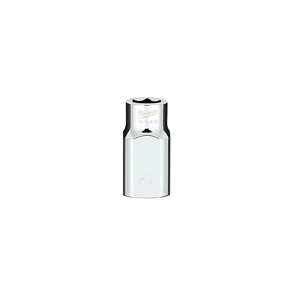 1/2 In. Drive 11Mm Metric 6-Point Socket With Four Flat Sides-Milwaukee-45-34-9112-3644